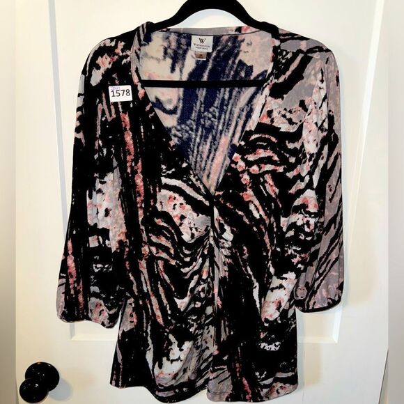 Women's Abstract Print Top - Picture 1 of 5